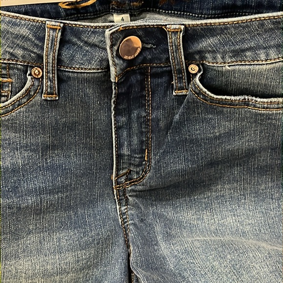 NWT Seven7 9” inseam Sunset Bermuda Fray Hem Denim Shorts, Size 4, Color: Miners - Picture 5 of 16